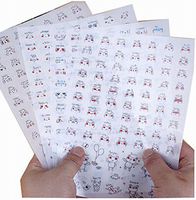 8 Sheets Diary Scrapbook Album Decorative Stickers, Random Style