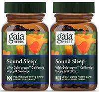 Gaia Herbs Sound Sleep, Vegan Liquid Capsules, 30 Count (Pack of 2) - Herbal Sleep Aid, Promotes Relaxation & Aids Falling Asleep Quickly, Organic Kava Kava, Valerian Root
