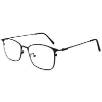 Livho Blue Light Blocking Glasses, Anti Glare UV Filter Square Metal Computer Gaming Eyeglasses for Women Men - LI1804 (Matte Black Frame/Transparent Lens)