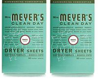 Mrs. Meyer's Clean Day Dryer Sheets (Basil, 2 Pack, 160 Count)