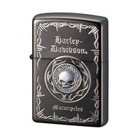 Zippo 2018 New Model Harley Davidson Japan Black Ion Nickel Skull Metal HDP-69