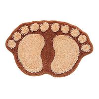 TbpersicwT Home bedroom carpet door mat, 40x61cm Foot Print Soft Living Room Anti-Slip Door Mat Home Rug Bathroom Carpet - Coffee