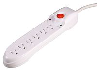 Hubbell HBL6PS350A Non-Metallic SpikeSheild Surge Protection Power Strip, Off White