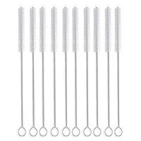 Long Straw Brush, Nylon Pipe Tube Cleaner 12-ihch X 2/5-inch set of 10