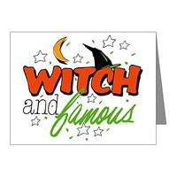 Note Card Halloween Witch and Famous Hat