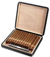 Visol Products VHUD91 Ocho Cigar Humidor, Black Leatherette