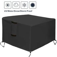 TheElves Square Fire Pit Cover, Waterproof Heavy Duty Patio Firepit Table Cover(40inch)