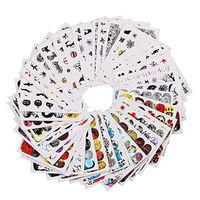 XUANOU 48 PCS DIY Nail Sticky Halloween Terrorist Sticky Nail Set Skull Design