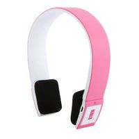 Bluetooth Headset Wireless USB Charge Surround Sound Noise Cancelling Over Ear Headphones for Laptop PC Desktop Computer iPhone BlackBerry Bluetooth Adapter MP3 Player (Pink) (Pink)