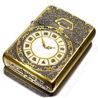 Zippo Armor Case Watch Arabesque Shell Inlay Both Sides Etching Japan Limited Brass