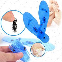 Mindinsole Gel Acupressure Magnetic Insoles/Inserts for Foot/Feet Therapy, Massaging Insoles for Men & Women (Male)