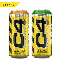Cellucor C4 Original Carbonated Zero Sugar Energy Drink, Pre Workout Drink + Beta Alanine, Sparkling Variety Pack, 16 Fl. Oz (Pack of 24)