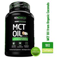 MCT Oil from 100% Organic Coconuts (180 Softgels of 1,000mg) Primal Octane Fuel for Your Brain. Promotes Focus, Mental Endurance & Weight Loss.* Perfect for Keto & Paleo Non-GMO