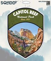 Squiddy Capitol Reef National Park - Vinyl Sticker Decal for Phone, Laptop, Water Bottle (3" Tall)