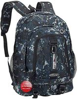 Nexpak BP029DMBK Navy Blue Digital Camo 19.5 Inch Laptop Organizer Backpack School Book Bag with Key Ring Carabiner