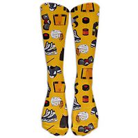 LBLOGITECH Cartoon Ice Hockey Sport Stretchy Novelty Calf High Athletic Sock Outdoor Gift