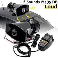CHAMPLED 50W 12V Car Truck Alarm Police Fire Loud Speaker PA Siren Horn MIC System Kit for Ford Chrysler Chevy Chevrolet Dodge Cadillac Jeep GMC Pontiac Hummer Lincoln Buick