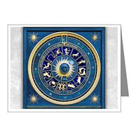 Note Card Blue Marble Zodiac Horoscope Signs