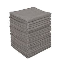 Wipela (24-Pack 350gsm 12" x 15.7" Microfiber Towels Cleaning Kitchen Home Car Furniture Best Towels for Dusting Scrubbing Polishing Absorbing (Grey Color)