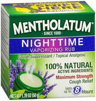 Mentholatum Nighttime Vaporizing Rub - 1.76 oz, Pack of 4