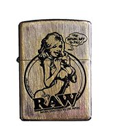 Zippo Rockin'Jelly Bean RAW Girl Etching Used Finish Feeling Japan Limited