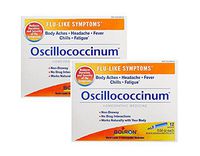 Boiron Oscillococcinum for Flu-Like Symptoms Pellets (2 Packs of 12 Each)
