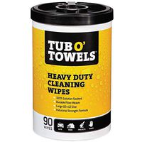 Tub O Towels Heavy-Duty 10" x 12" Size Multi-Surface Cleaning Wipes, 90 Count Per Canister (Pack of 2)