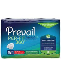 First Q 12963101 Incontinent Brief Prevail Per-fit360 Easy-lock Fasteners (elf) Medium Disposable Heavy Absorbency Pfng-012 Box Of 16