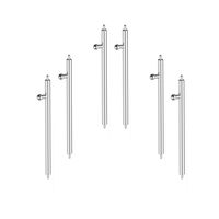 Glebo Compatible with Fitbit Versa Pins, Stainless Steel Quick Release Spring Bars for Fitbit Versa/Versa 2/Versa Lite/Versa SE, 3 Pairs (1.5mm Diameter, 23mm Long)