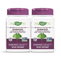 Nature's Way Premium Extract Ginkgo, 120 Vegetarian Capsules, Pack of 2