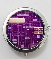 BlackKey Circuit Board Boards 3-Compartment Decorative Pocket Gift Box Case Organizer for Pill, Color 1 -1068