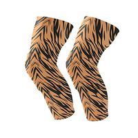 Anyangquji Tiger Print Animal Skin Kneepads Sport Protector Compression One Piece Anti-Slip Knee Brace for Men&Women (1 Pair)