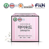 DAYWITH Certified Organic Cotton Menstrual Regular Pads Ultra Thin Natural Sanitary Napkins with Wings 10.24 inch (16 PCS)