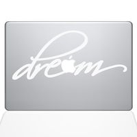 The Decal Guru 1654-MAC-13A-W Dream Decal Vinyl Sticker, White, 13" MacBook Air