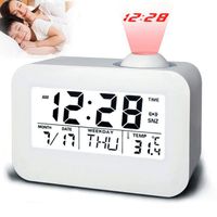Chirpa Electronic LCD Projector Alarm Clock Time Temperature Digital Clocks Calendar
