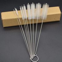 Set 10 Pack Cleaning Brush Set,8.27 Inch Nylon Tube Brushes for Drinking Straws, Glasses, Keyboards, Jewelry Cleaning