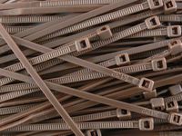 6 Inch Brown Miniature Nylon Cable Tie - 100 Pack