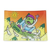 Ooze - Shatter Resistant Premium Glass Rolling Tray - (6.6x5x1) - Slime Carver (Small) - Indestructible Rolling Tray