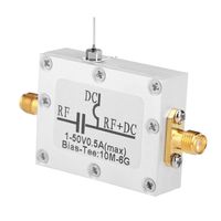 Zyyini Bias Tee,10MHz-6GHz Broadband Radio Frequency Microwave Coaxial Bias for Broadband Radio Amplifier Optical Fiber