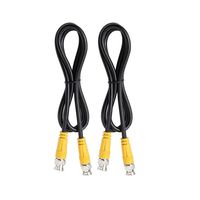 2-Pcs Black 1m BNC Male to BNC Male Jumper Cable with Yellow Connector for CCTV DVR to TV System ... B07WHZ5TF3 SHANDETM