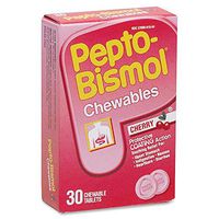 Pepto-Bismol Pepto Bismol Tablets - Heartburn, Indigestion, Upset Stomach, Nausea, Diarrhea - Cherry - 30 / Box