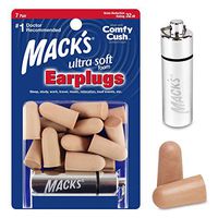 Mack’s Ultra Soft Foam Earplugs, 7 Pair + Case – 32 dB Highest NRR, Comfortable Ear Plugs for Sleeping, Snoring, Travel, Concerts, Studying and Noise