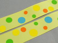 5y Printed Grosgrain Ribbon Bows Chritmas Party DIY Appliques Crafts (Yellow)