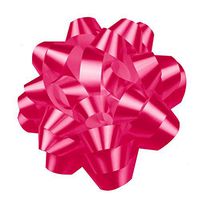 Premium Confetti Gift Wrap Bows, 4" (5 Pack, Hot Pink)
