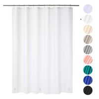 AmazerBath Plastic Shower Curtain, 72" W x 78" H EVA 8G Shower Curtain with Heavy Duty Clear Stones and Grommet Holes, Waterproof Thick Bathroom Plastic Shower Curtains Without Chemical Odor-Frosted