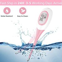 2020 Generetion Best Oral Thermometer, Best LED Digital Thermometer for Babies Adults Kids, Waterproof, Axillary and Soft Head, Pink