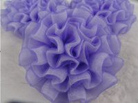 20pc Big 65mm Organza Rose Flower Purple Colors