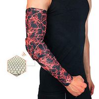 HiRui Elbow Pads Elbow Brace, Basketball Shooter Sleeves Arm Compression Sleeve Collision Avoidance Elbow Pad for Cycling Football Volleyball Baseball, Youth Adult Women Men ((Single) FlashRed, M)