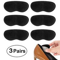 Beautulip Heel Grips Liner for Loose Shoes Adhesive Back of Heel Cushions Anti-Slip Foam Inserts Heel Protectors - Comfortable Insole for Heels Pack of 6 (Black)