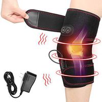 Heated Knee Brace Wrap, 3 Adjustable Heat and Vibration Knee Massager for Arthritis Knee Pain Relief Massaging Knee Pad with DC Charger